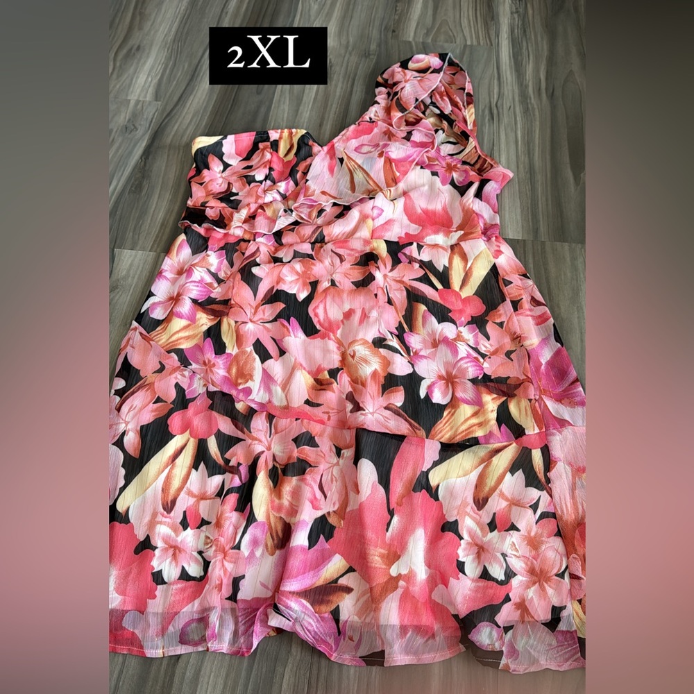 Shein 2XL sheer flower dress